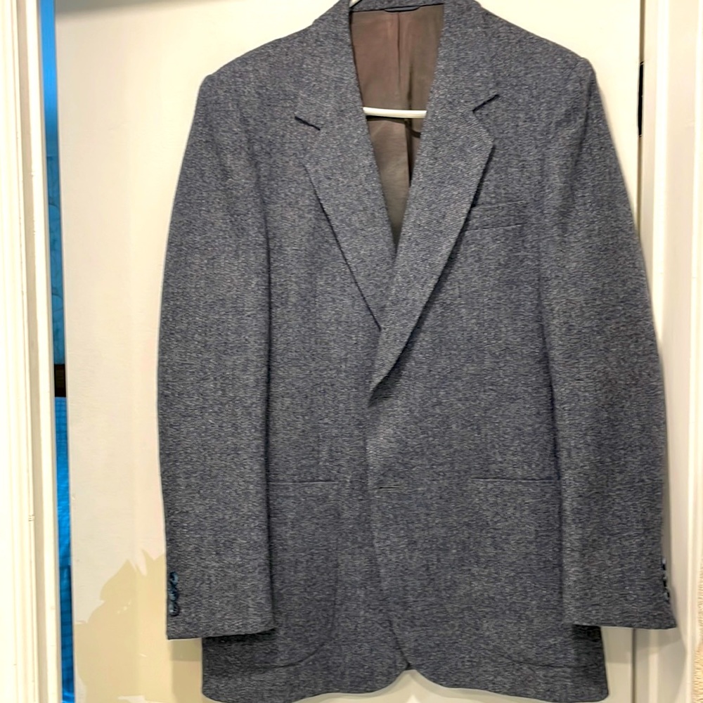 Vintage Henley blue wool tweed oversize blazer. Amazing condition